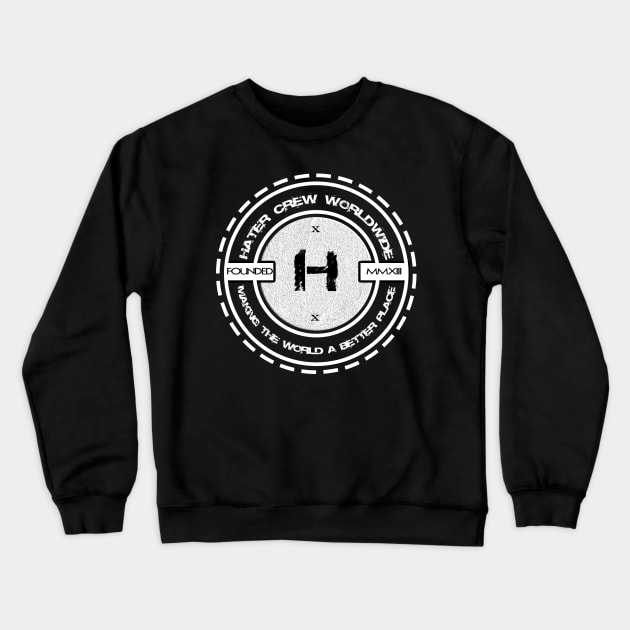 Hate Worldwide Crewneck Sweatshirt by Valdithnir